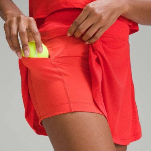 LULULEMON SWIFTLY TECH HIGH RISE SKIRT HOT HEAT/RED GLOW SZ 10 NWT - Picture 4 of 7